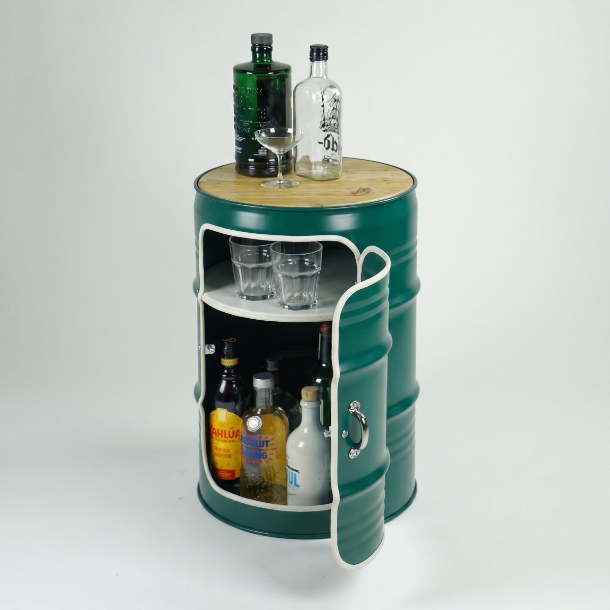 Lockengelöt - Minibar mit Tür - aus Hamburger Ölfässern