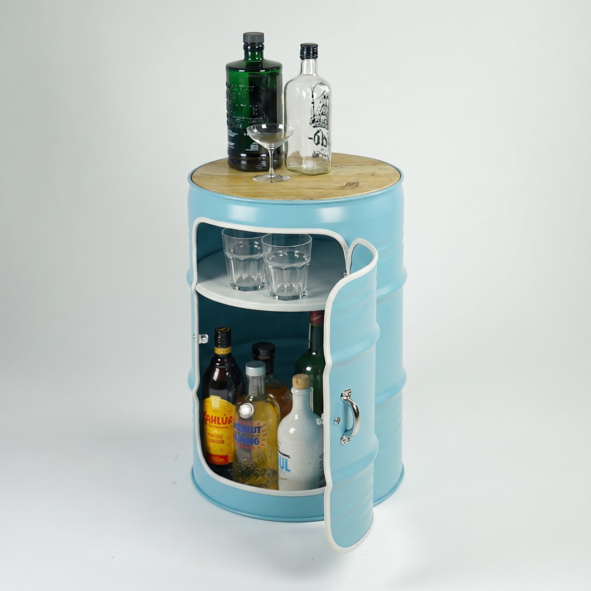 Lockengelöt - Minibar mit Tür - aus Hamburger Ölfässern