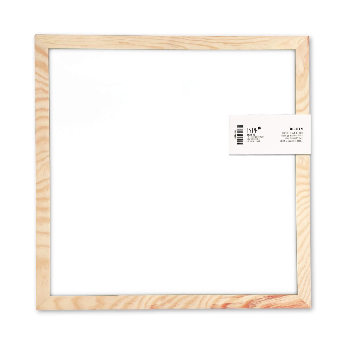 Magnetische Kreidetafel 40x40cm mit Holzrahmen | TYPE OH