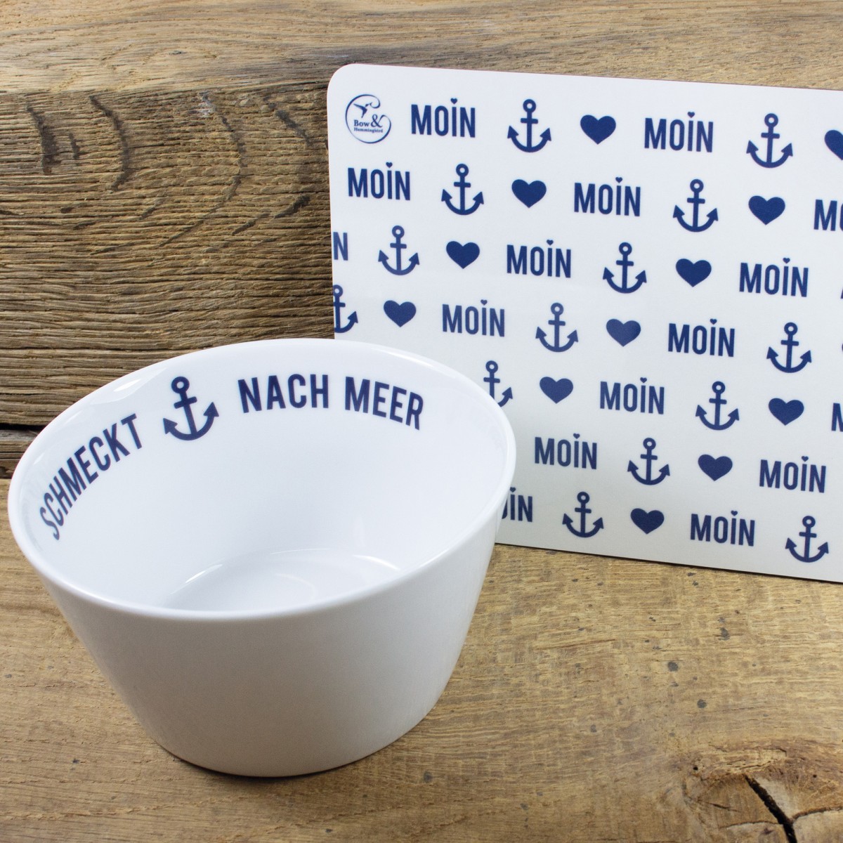 Frühstücksbrettchen Moin-Anker-Herz