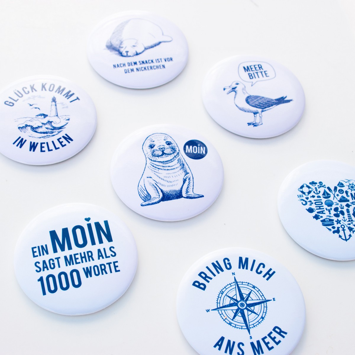 Bow & Hummingbird maritimes Magnetset - große Magnete - 5,6 cm