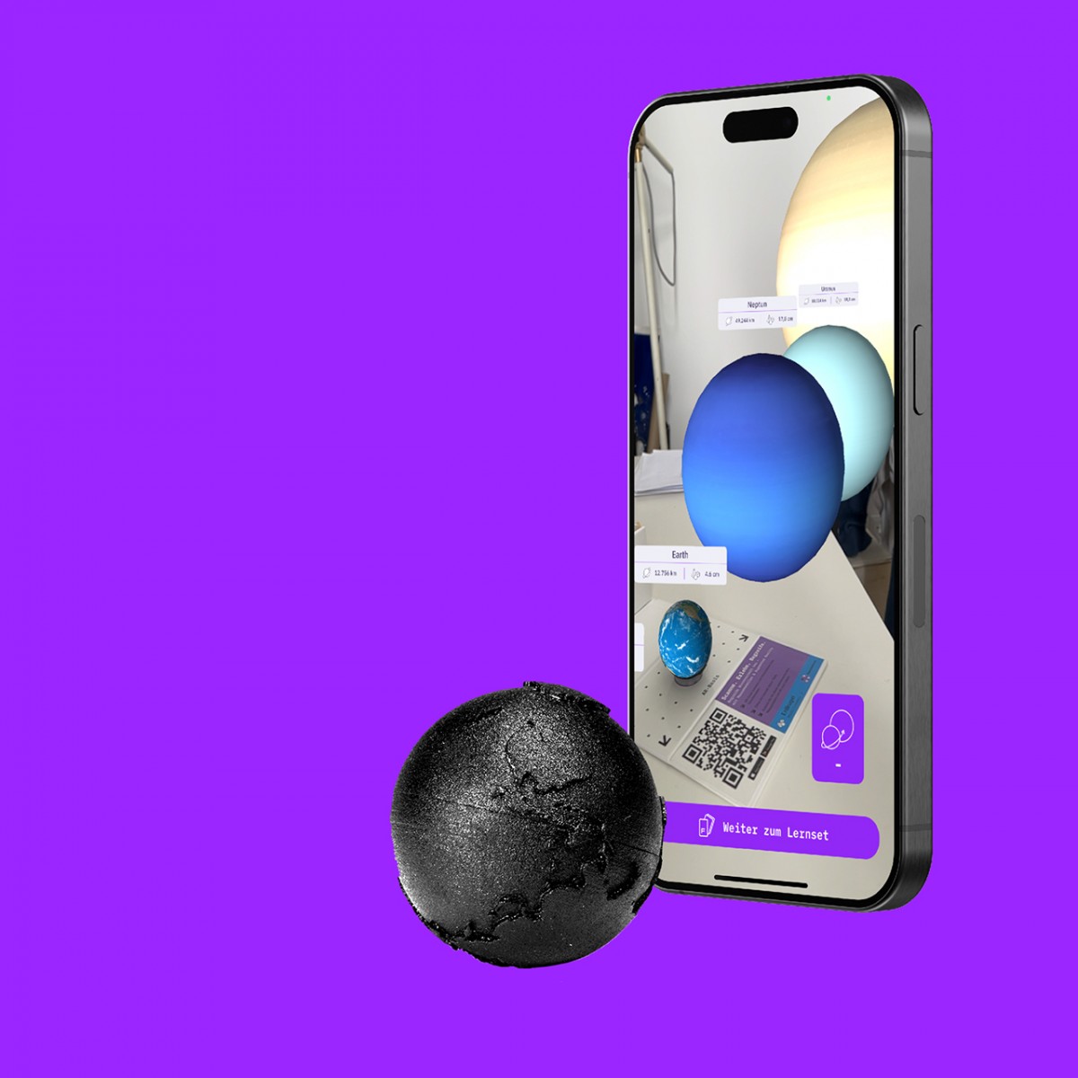 Faszinatur Erdkugel – Die Erde als Massemodell mit interaktiver Augmented Reality App