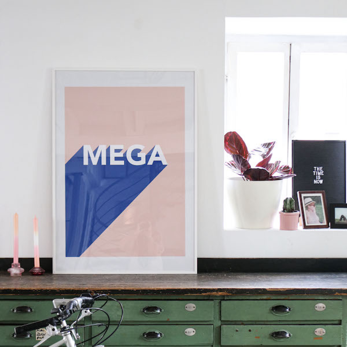 stahlpink - "mega"-Poster, Fine-Art-Print