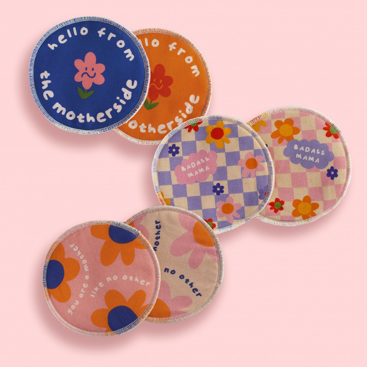 Flowerempower Dreierpack von moodie x waschbare Stilleinlagen - 3 Paar