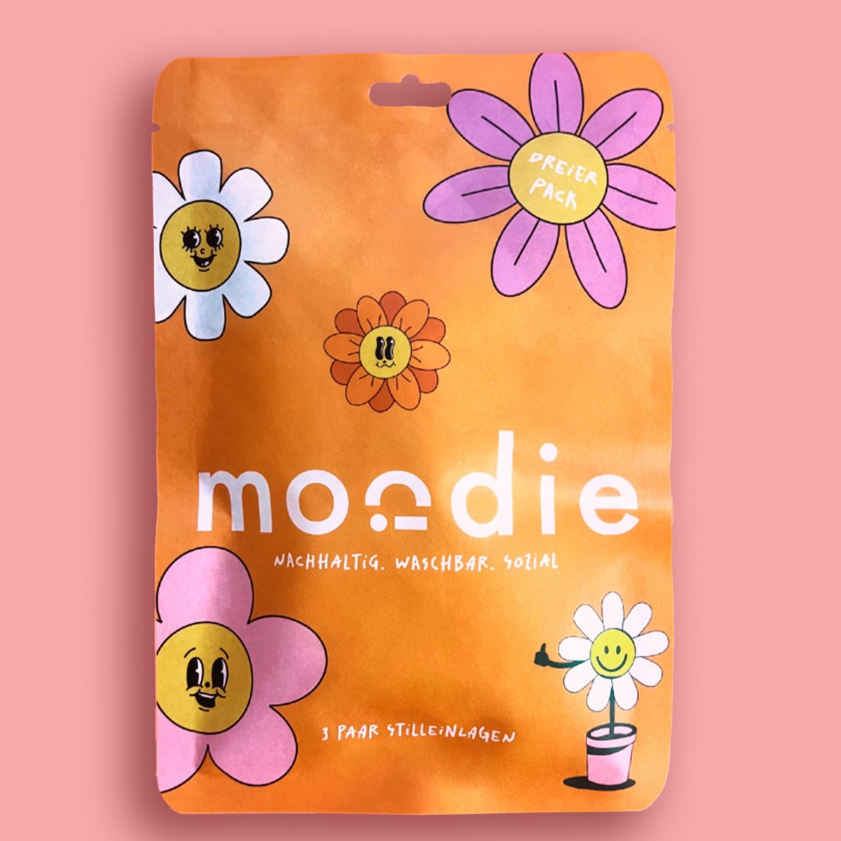 Waschbare Stilleinlagen mit Social Impact und homegrown Design von moodie x Moodboost (3 Paar)