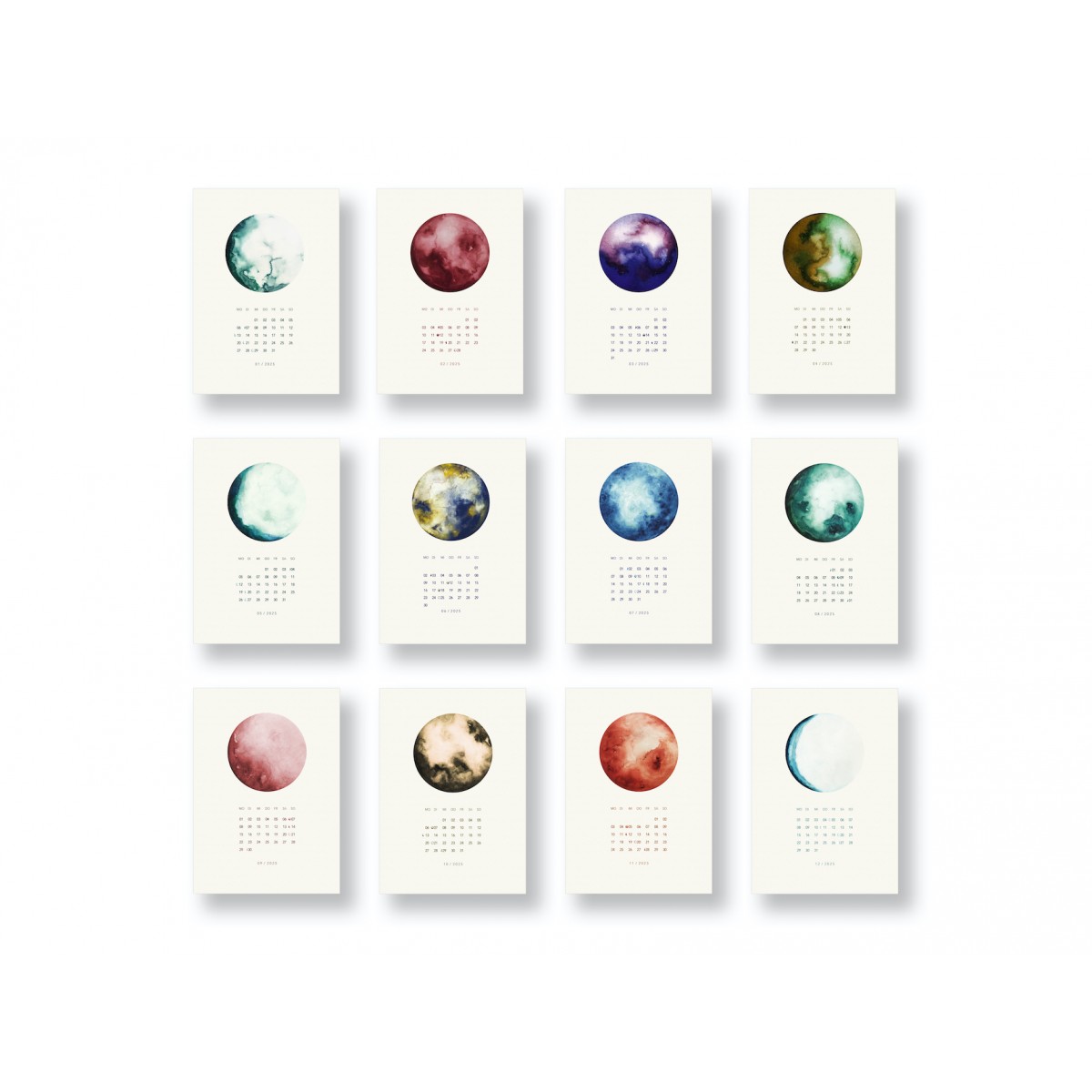 Mondkalender 2025, Tischkalender - SANS.