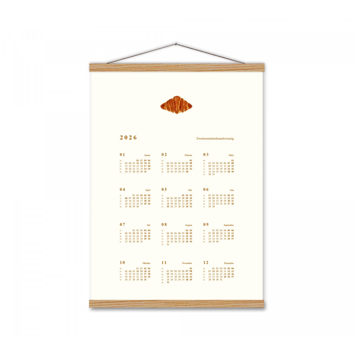 Kalender Croissant 2026 - SANS.