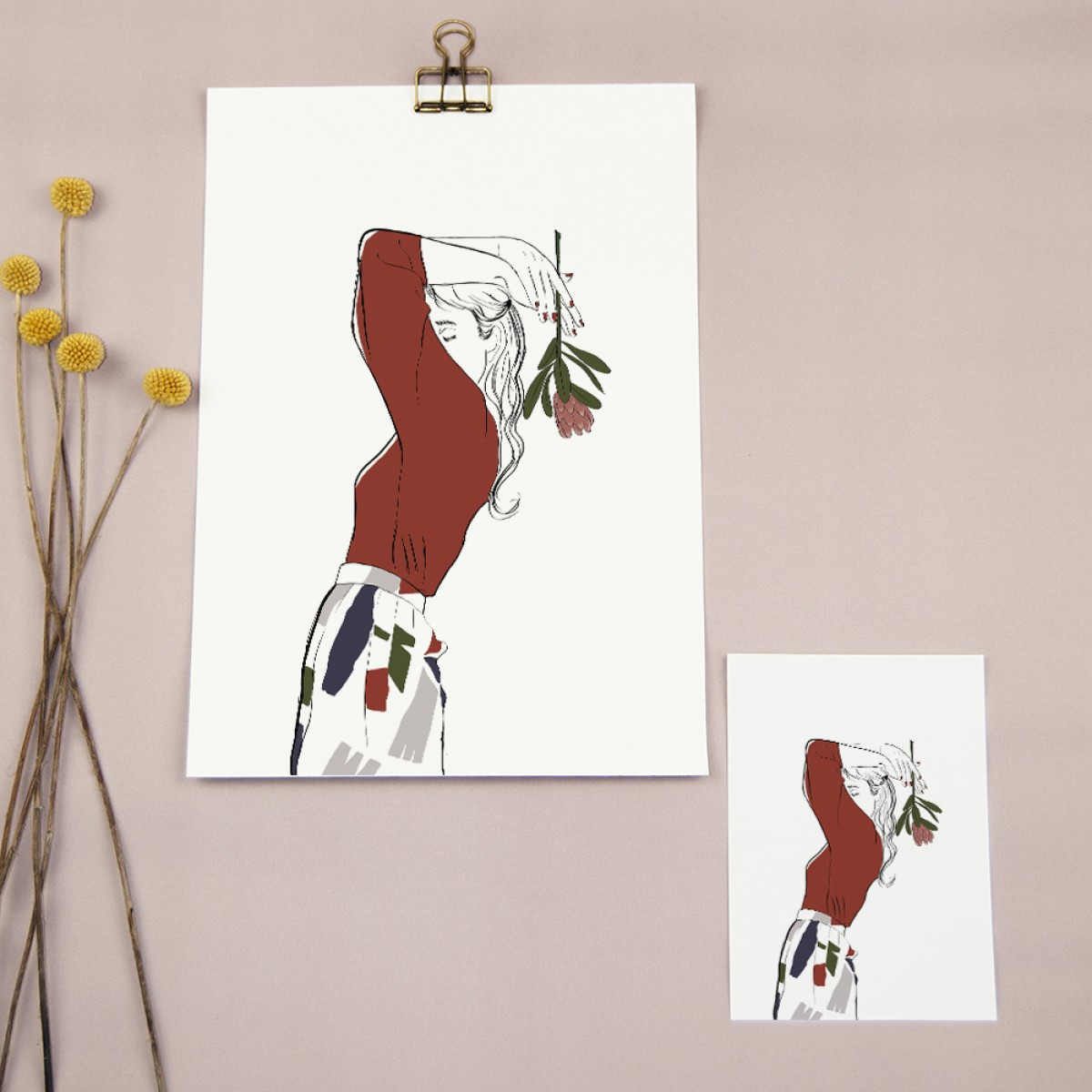 nathys_illustration - Poster +Postkarte "my protea"