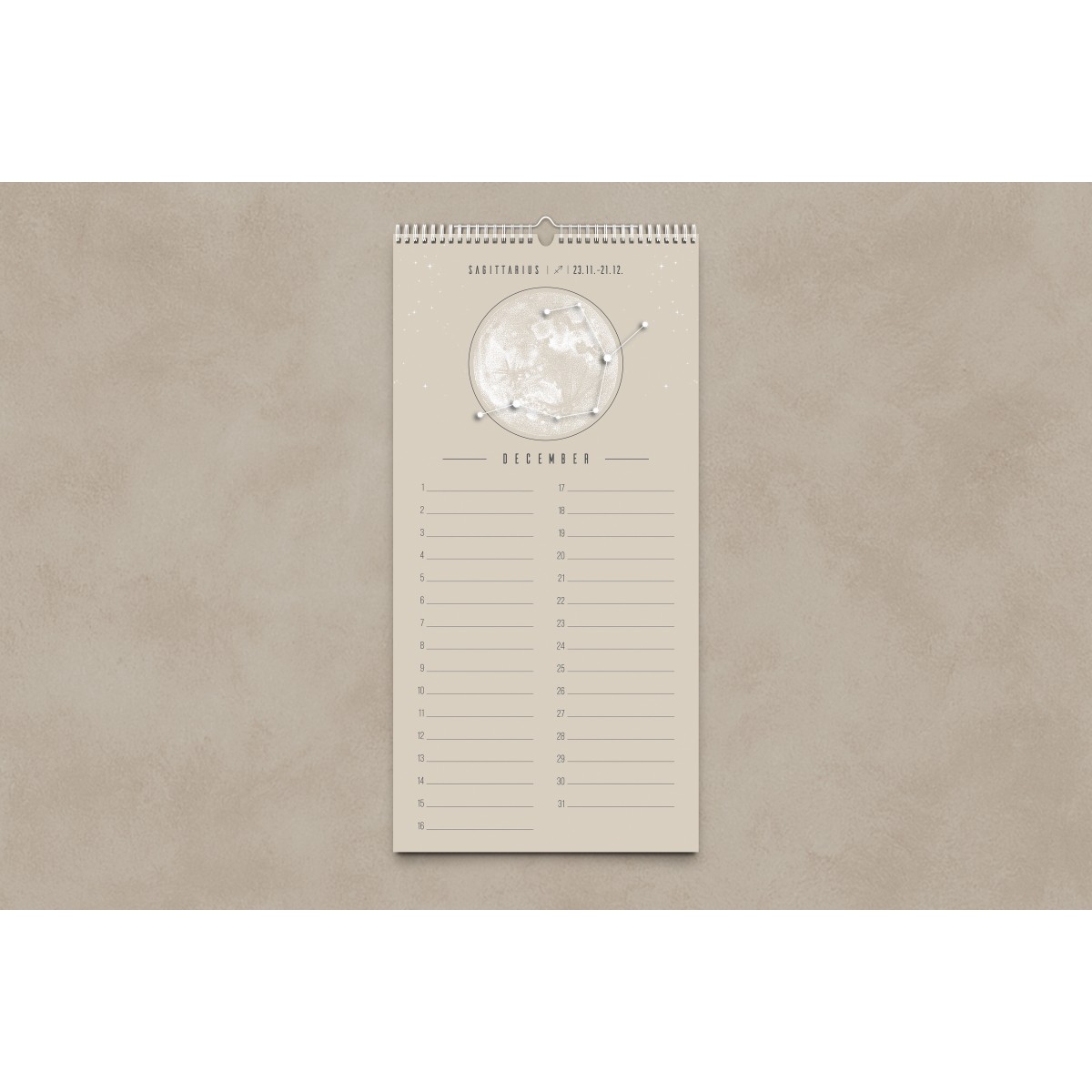 Ewiger Kalender Boho Beige // ShellyCreates