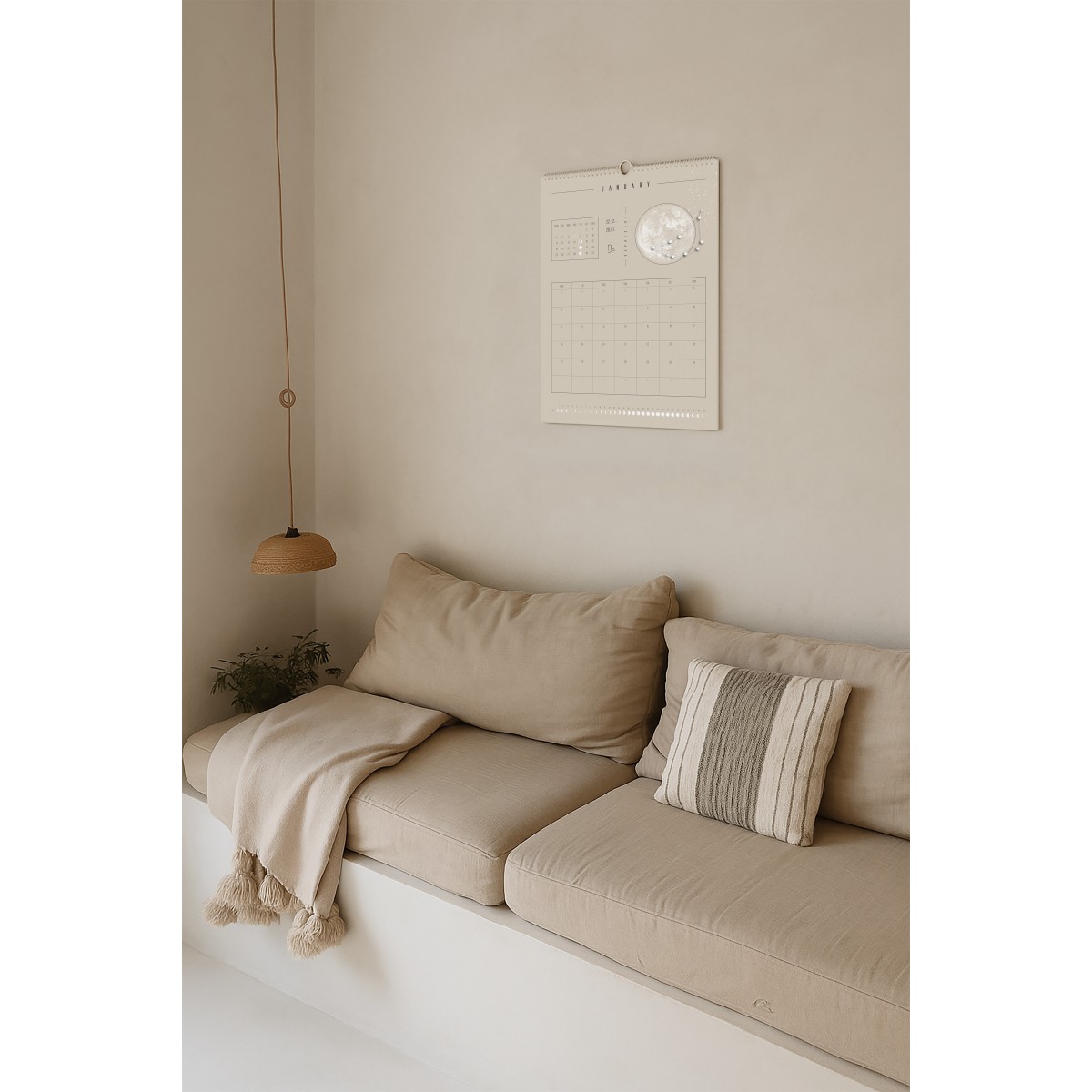 Mondkalender 2027 Beige // ShellyCreates