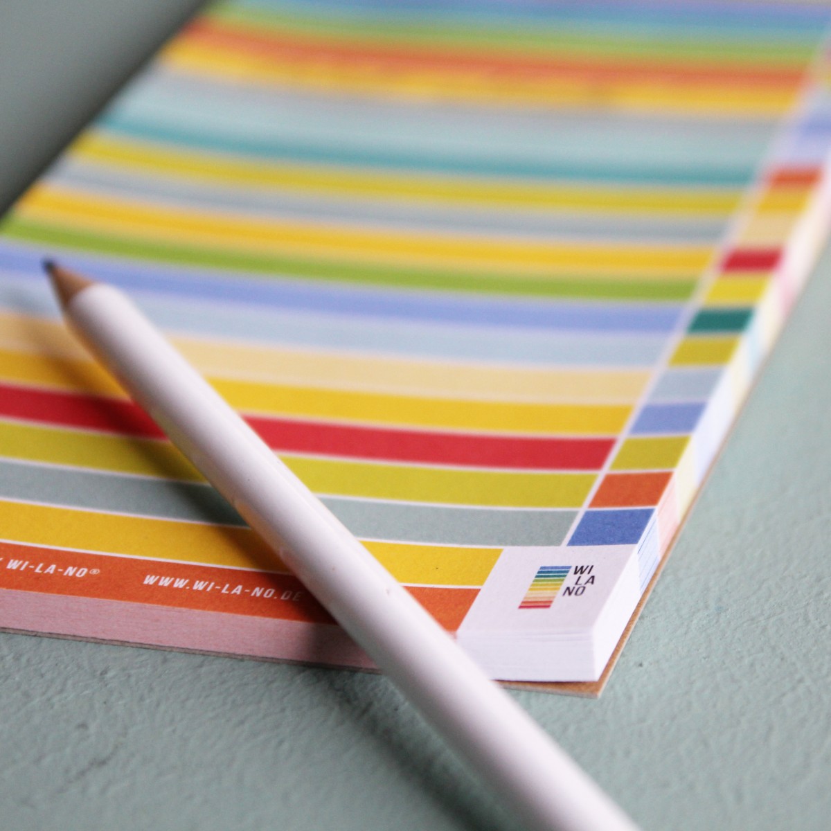 3 Notizblöcke im Set | bunt gestreift | Dreierpack gemischt | To-Do-Liste | To-Do-Block | Recyclingpapier | je 50 Blatt