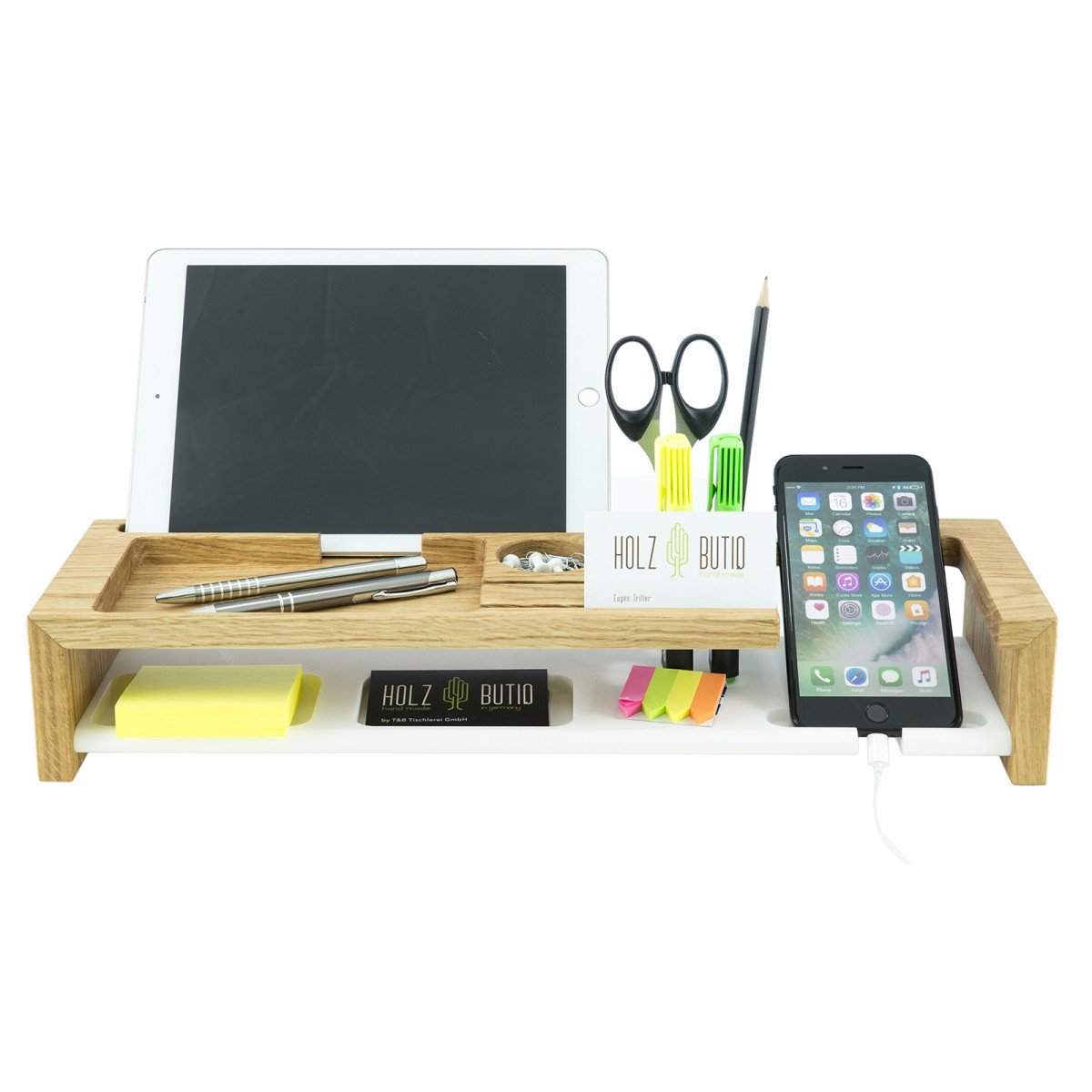 Office Organizer klipo, Büro Organizer aus Holz | Schreibtisch Ordnungssystem