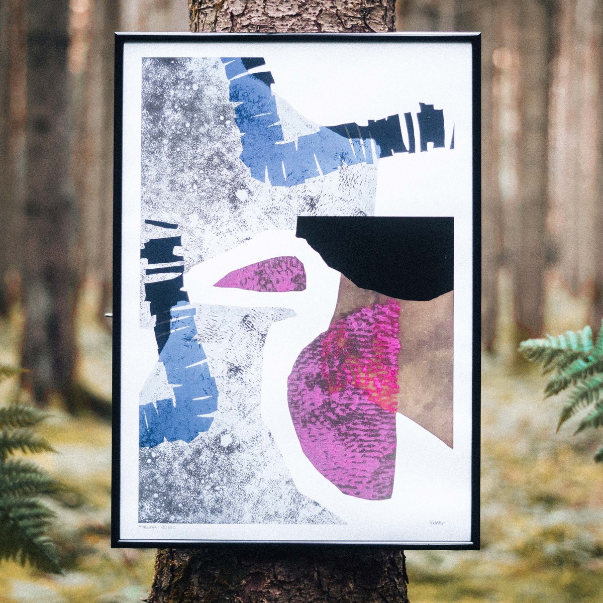 formwiese »Ankunft« (nachhaltiges A2 Poster, Recyclingpapier, vegan, abstrakt)