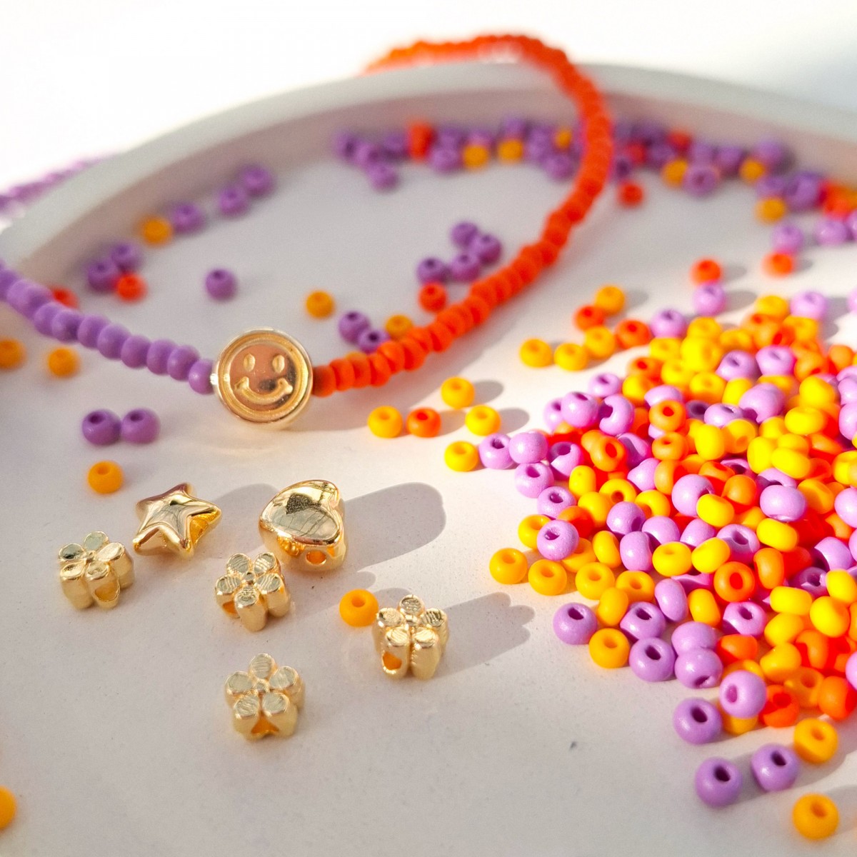 DIY Perlenset für Armbänder und Ringe - Happy Mix