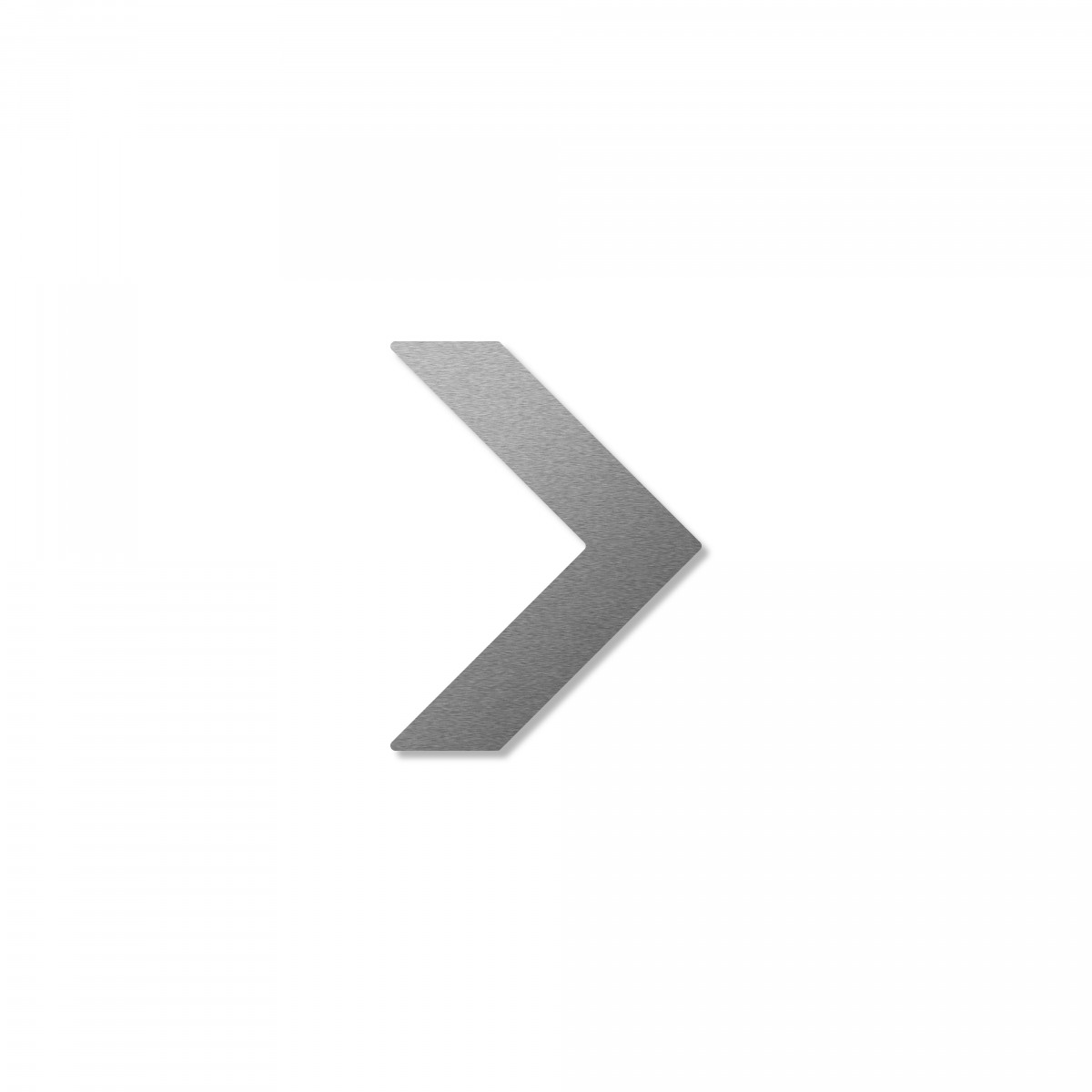 Keilbach Piktogramm Symbol "Pfeil" aus Edelstahl, selbstklebend, Höhe 11 cm, gebürstete Oberfläche, Materialstärke 2 mm 