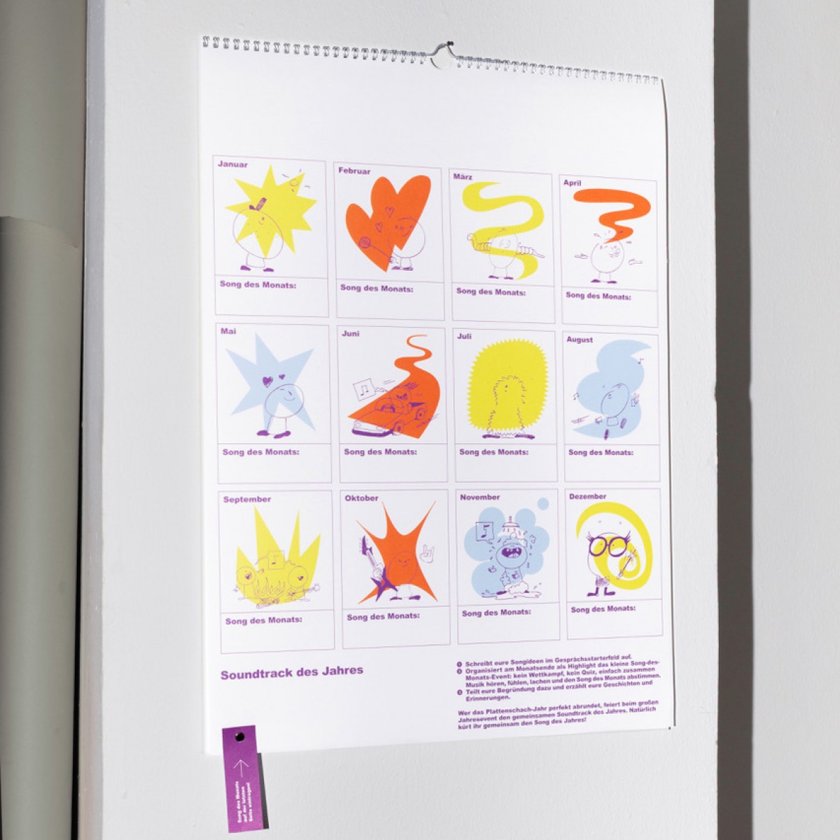 Plattenschach Kalender 2027 (interaktiver DIN A2 Wandkalender für Musik-Fans)