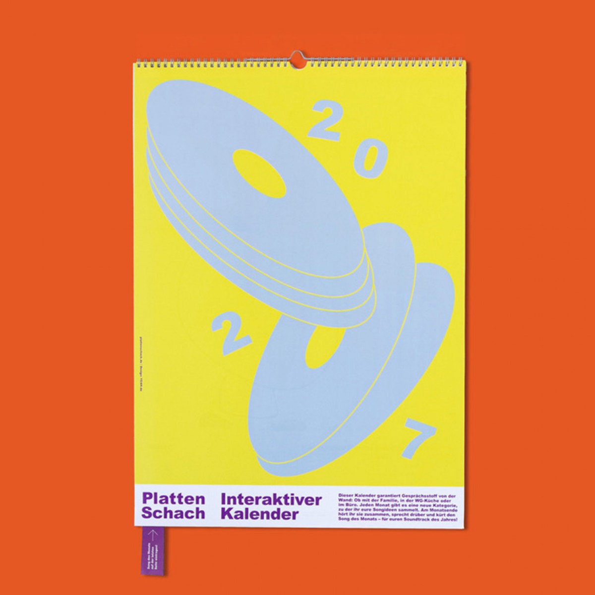 Plattenschach Kalender 2027 (interaktiver DIN A2 Wandkalender für Musik-Fans)
