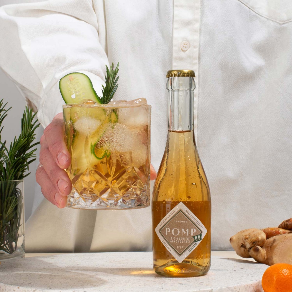 POMP Bio-Aperitif 0,0 alkoholfrei | Feinherb (0,75l)
