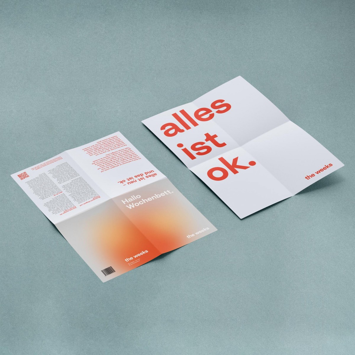 the weeks Falt-Poster "alles ist ok" fürs Wochenbett für Schwangere, Mütter und Mamas