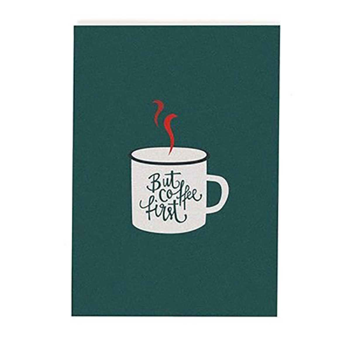 "Coffee first" Postkarte von Roadtyping