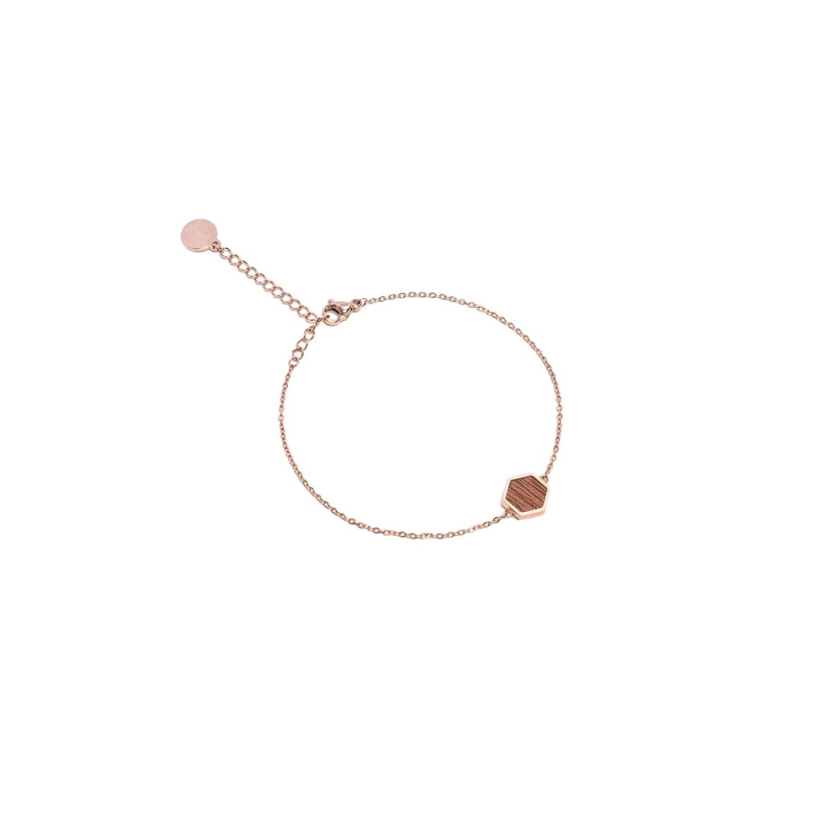 BeWooden Handkette mit Holzdetail - Rea Hexagon Bracelet