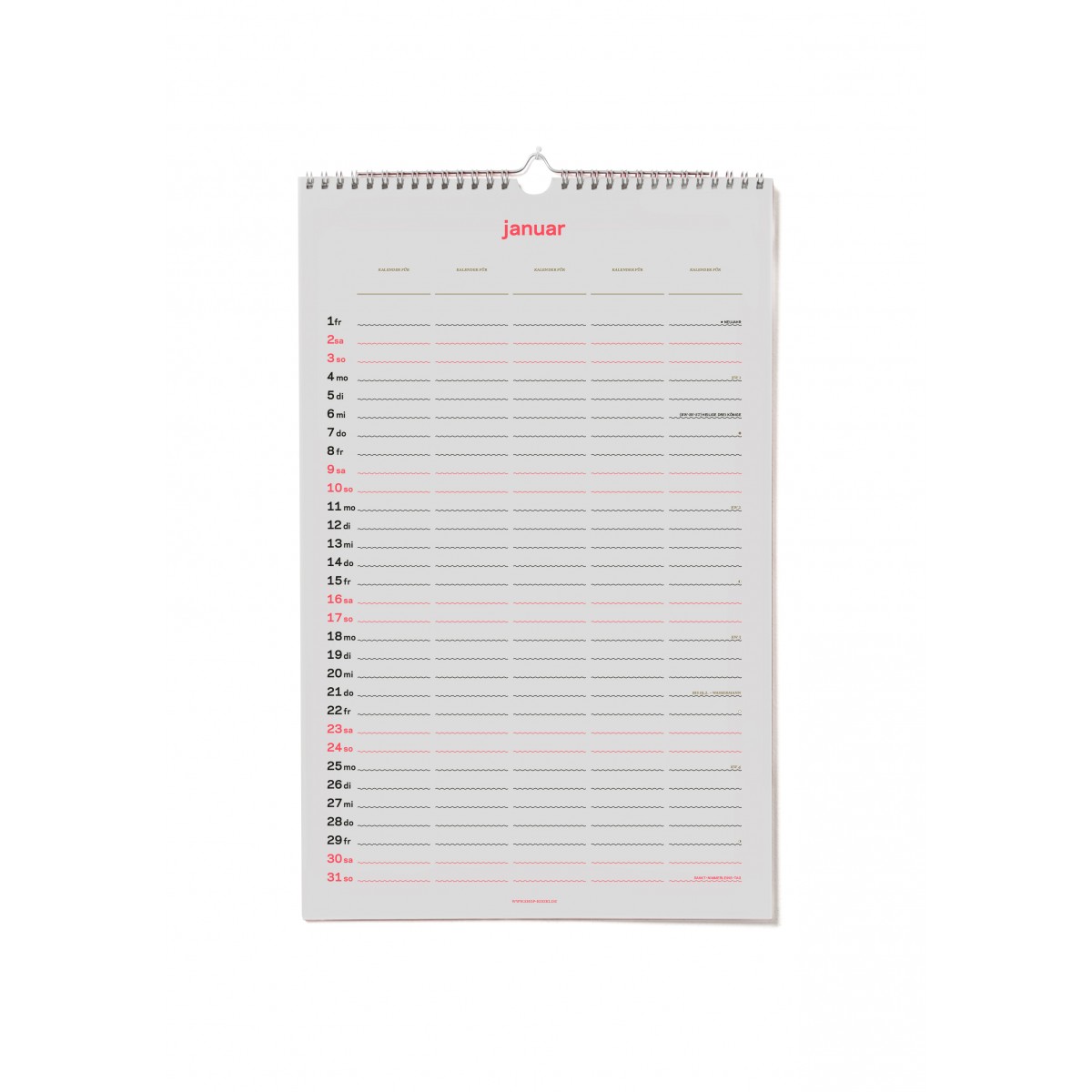 zweitausend&siebenundzwanzig - Familienkalender 2027