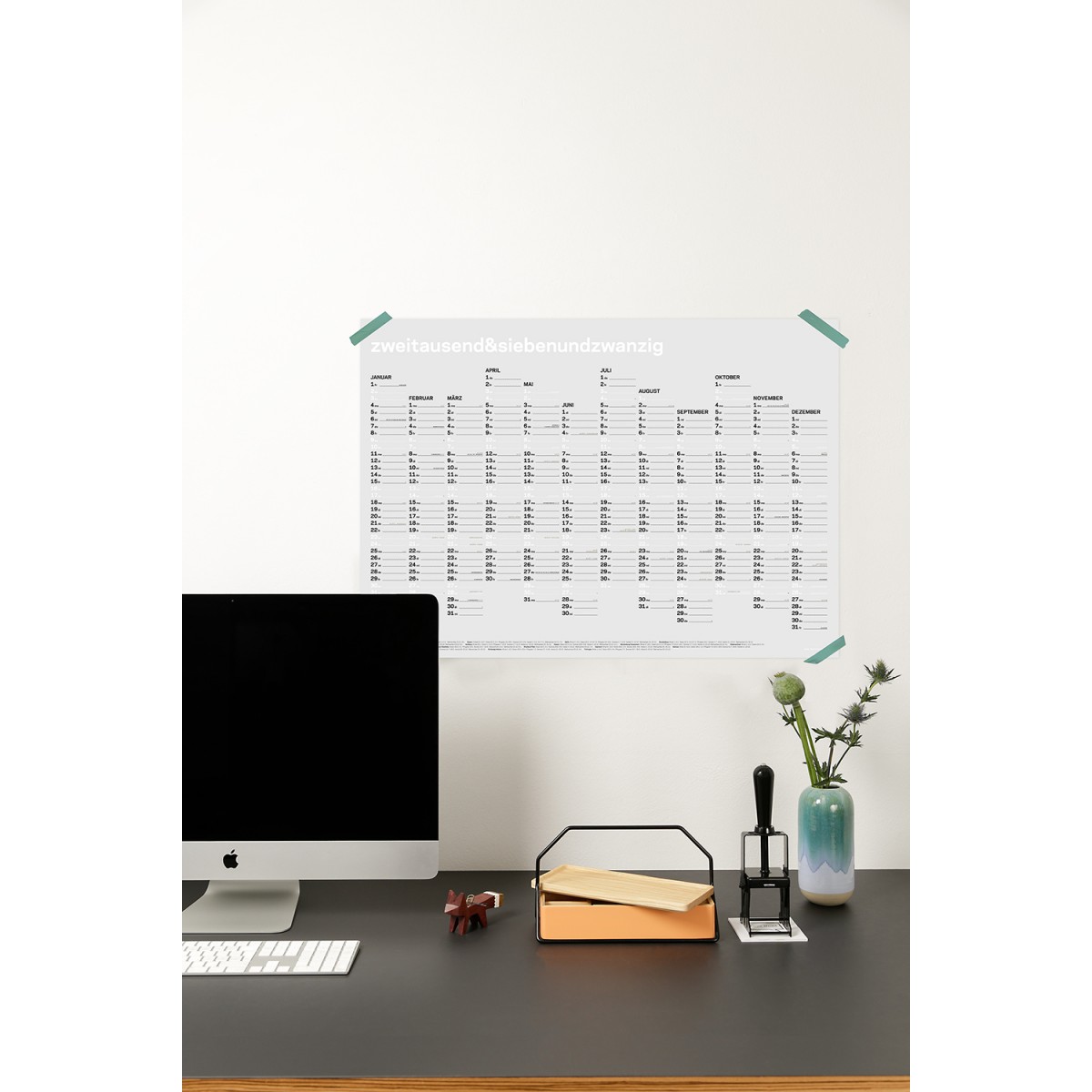 zweitausend&siebenundzwanzig - A1 Wandkalender 2027 - Weiss