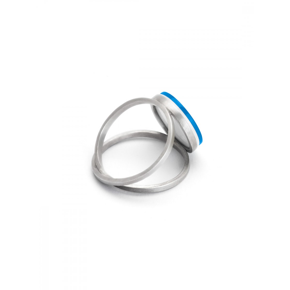 Eva Slotta Jewellery "Tint Deep" Ring mit blauem Achat, 925 Silber