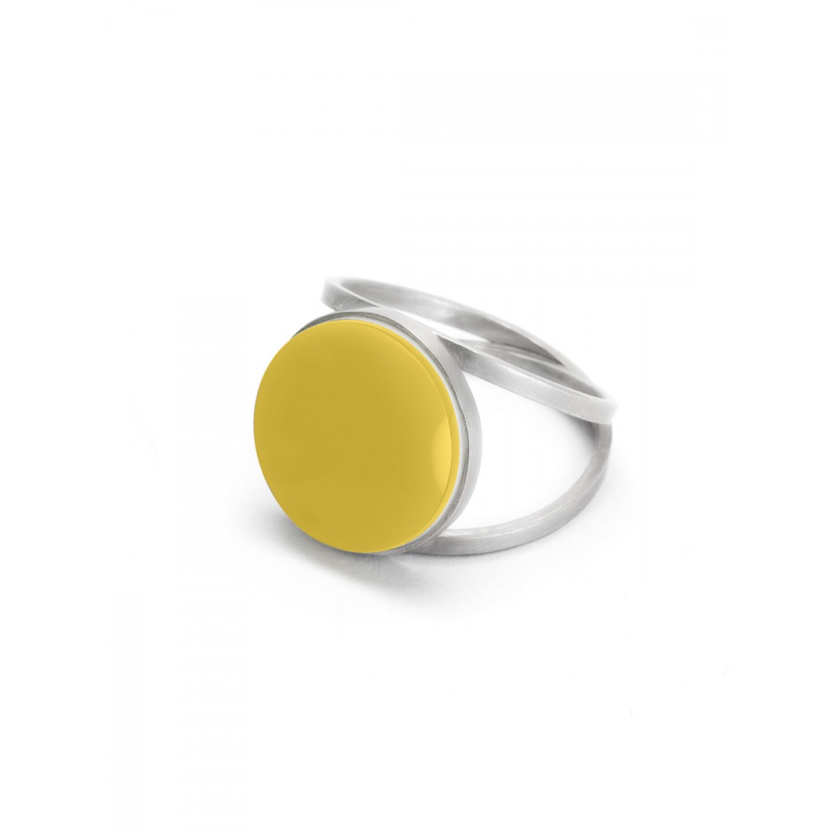 Eva Slotta Jewellery "Tint Deep" Ring mit gelbem Achat, 925 Silber