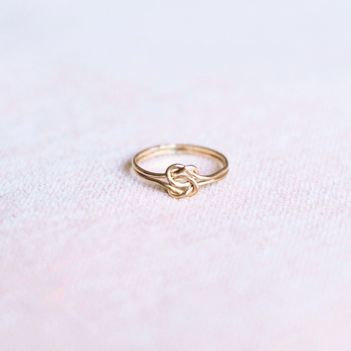 iloveblossom TIE OUR LOVE IN A DOUBLE KNOT RING // gold