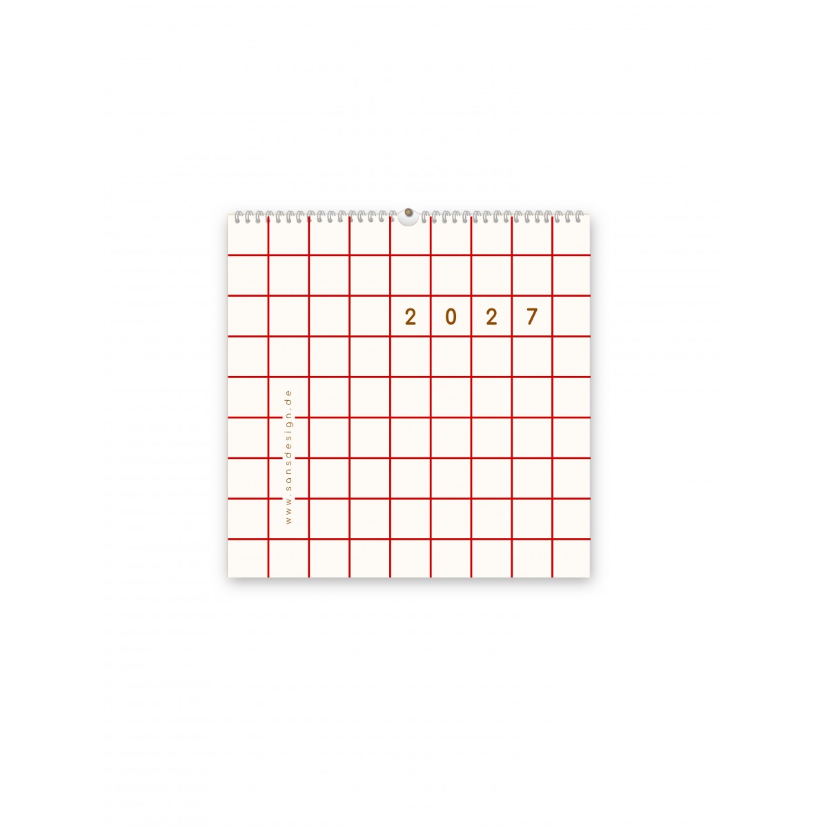 Wandkalender 2027,kariert - SANS.