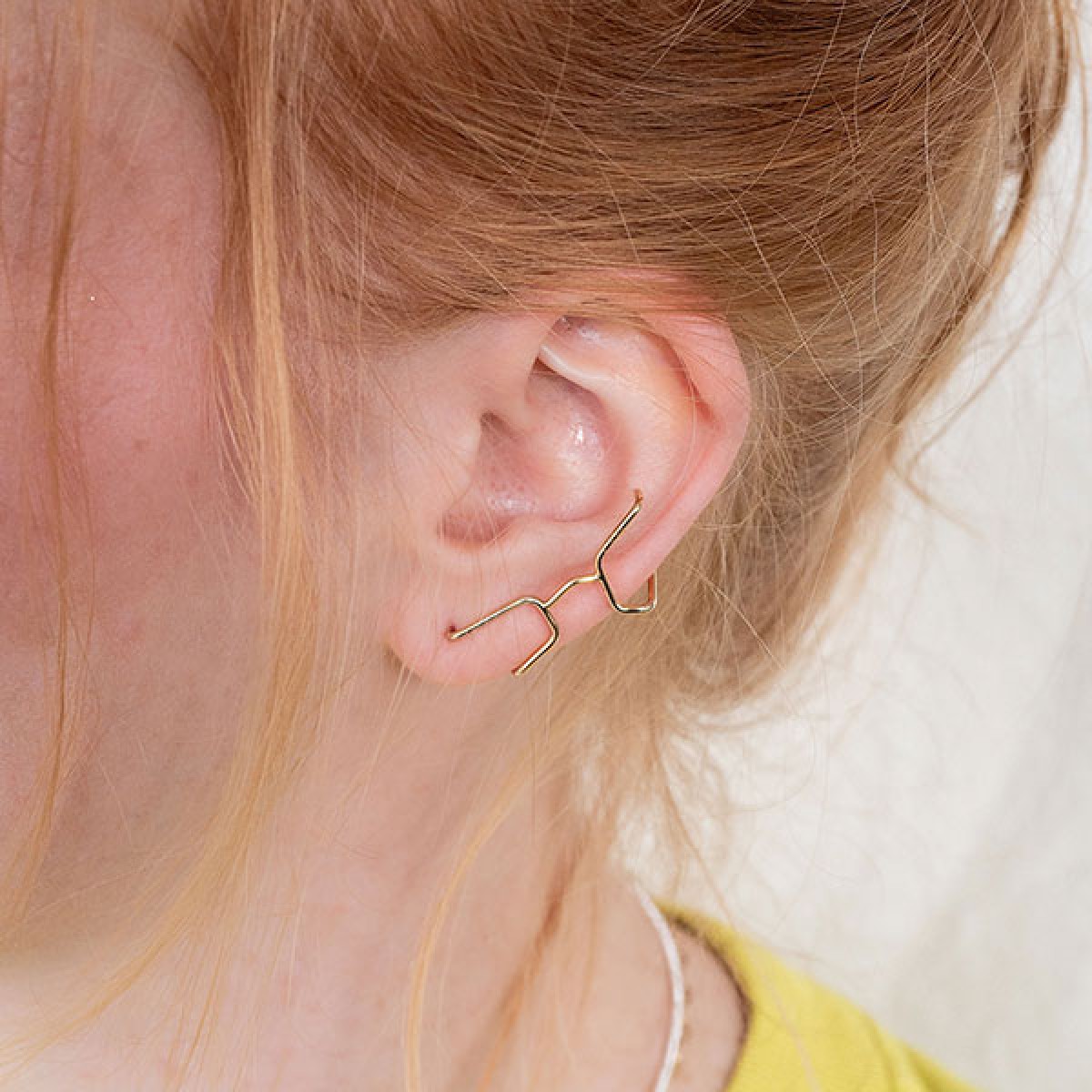 related by objects - flash earcuff - 925 Sterlingsilber 18k goldplattiert