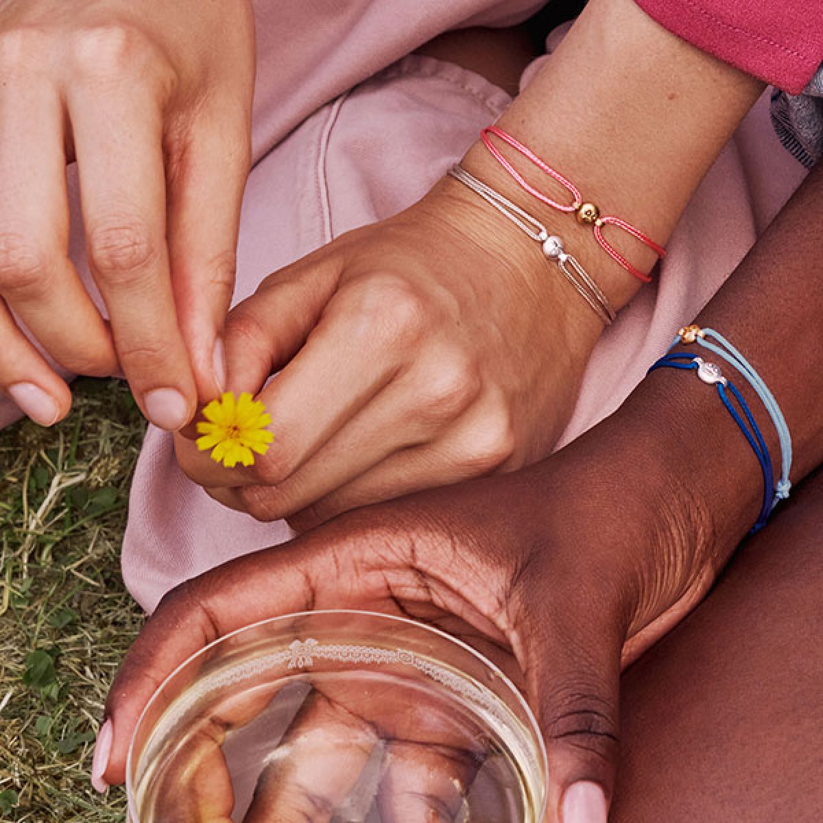 related by objects - vibe bracelet - wanna play? - 925 Sterlingsilber - 18k goldplattiert