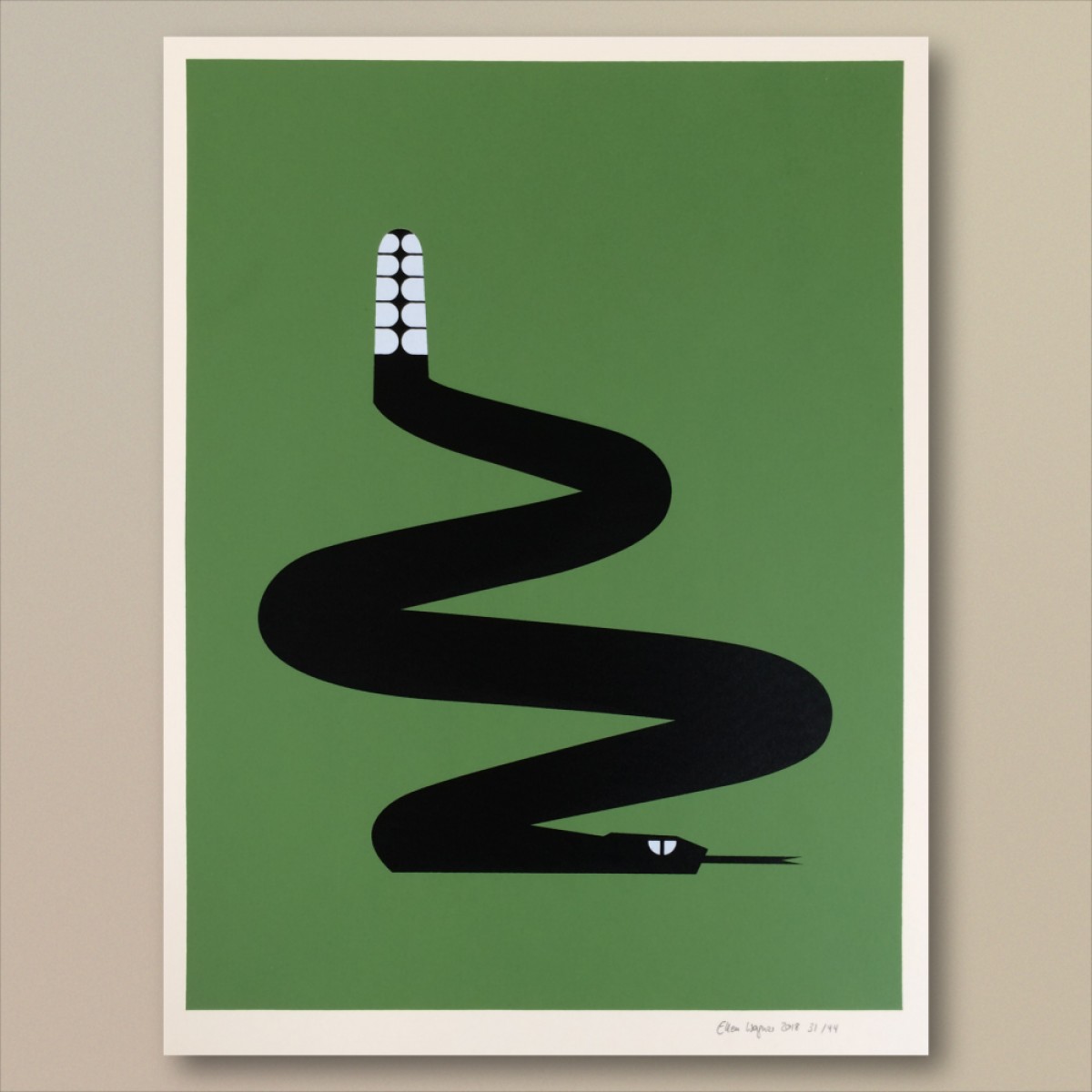 Print now - Riot later ● Abstract Snake Siebdruck