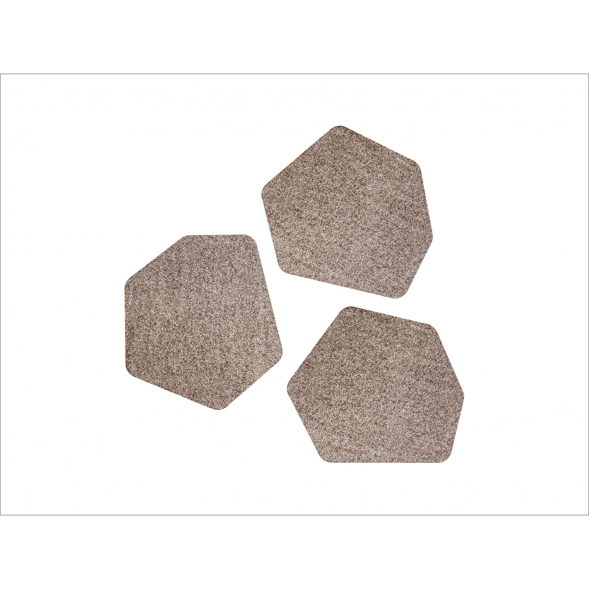 Keilbach Fußmatte sasso 82x74cm,  nur 9 mm dick, rutschsicherer und strapazierfähiger PVC-Rücken, UV-beständige Polyamid Faser
