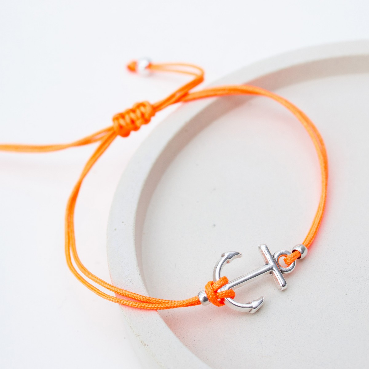 Bow & Hummingbird Armband auf Karte - Anker Versilbert - Meer Erinnerungen