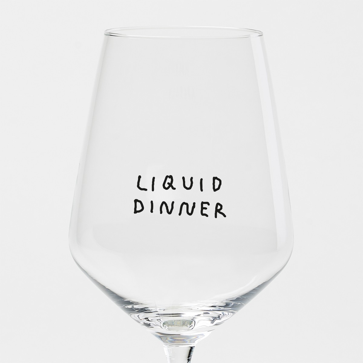 "Liquid Dinner" Weinglas by Johanna Schwarzer × selekkt