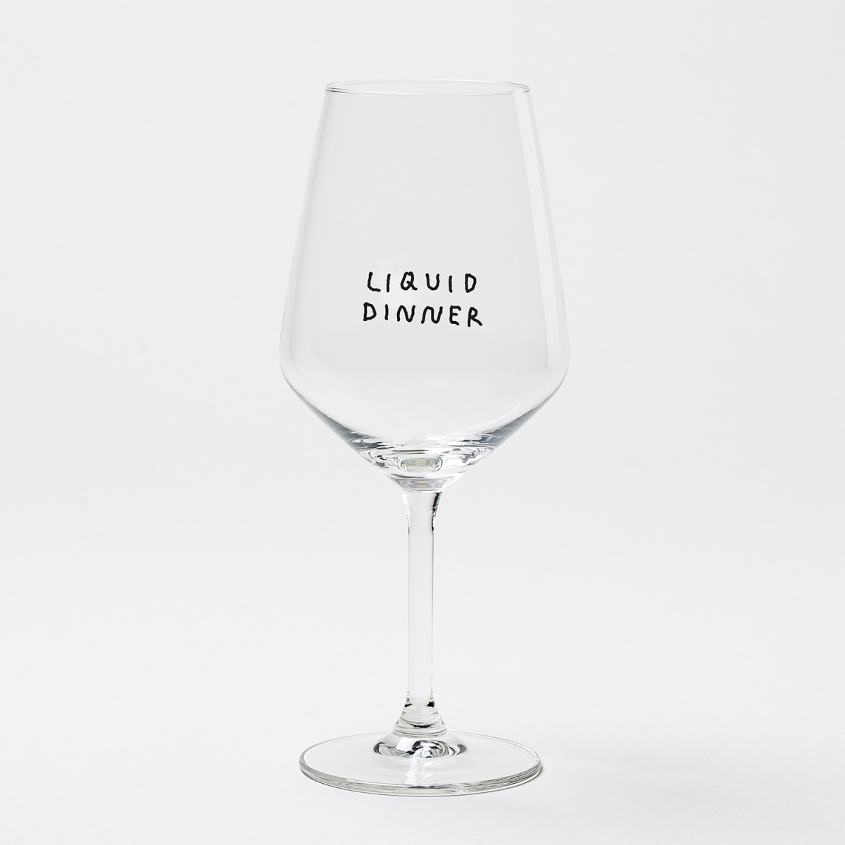 "Liquid Dinner" Weinglas by Johanna Schwarzer × selekkt