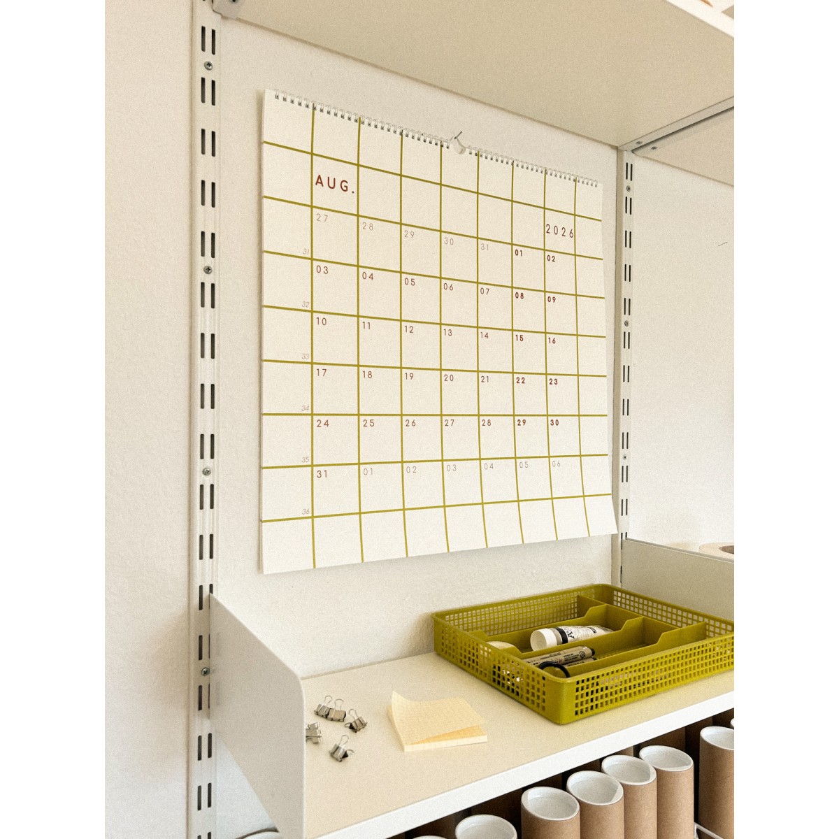 Großer Wandkalender 2026, quadratisch 50x50 - SANS.