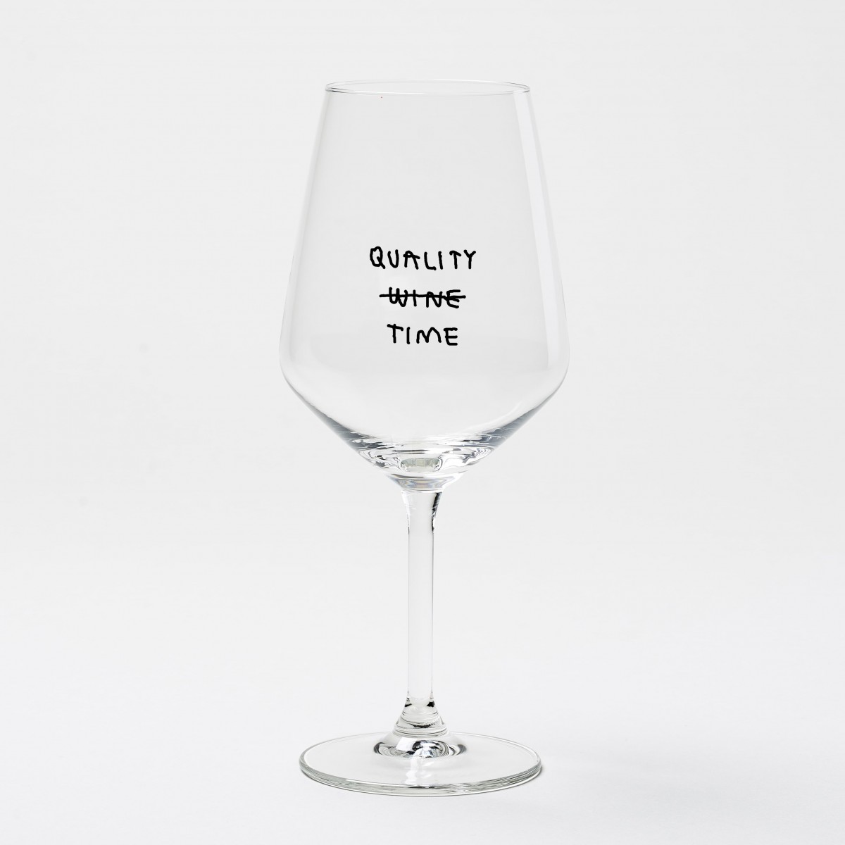 "Quality Time" Weinglas by Johanna Schwarzer × selekkt