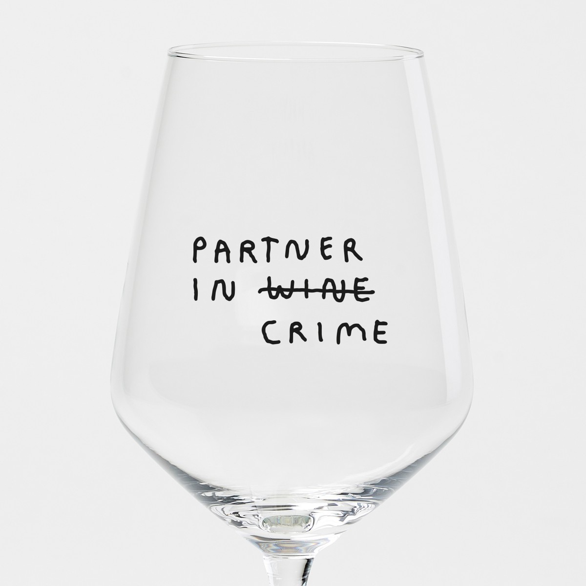 "Partner In Wine" Weinglas by Johanna Schwarzer × selekkt