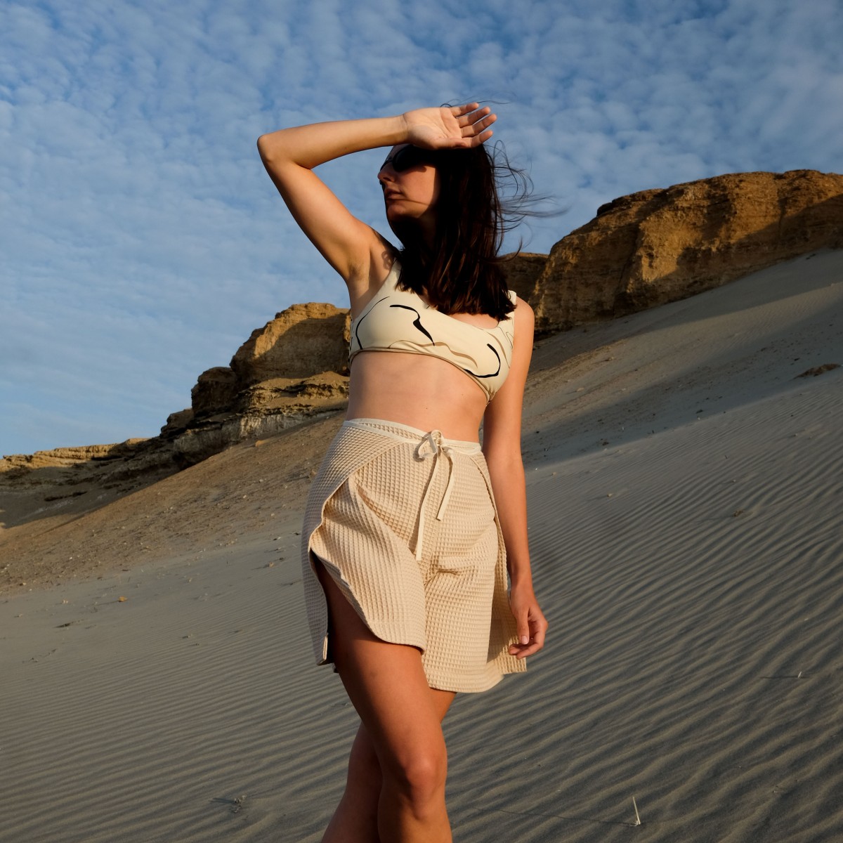 We Make Patterns - Wickelshorts Beige
