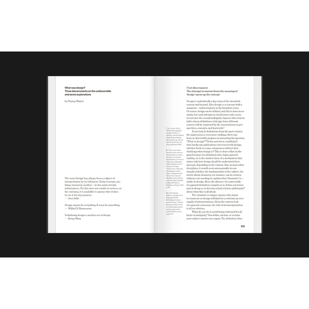 What was design?
Declarations and definitions from a century of creative quest