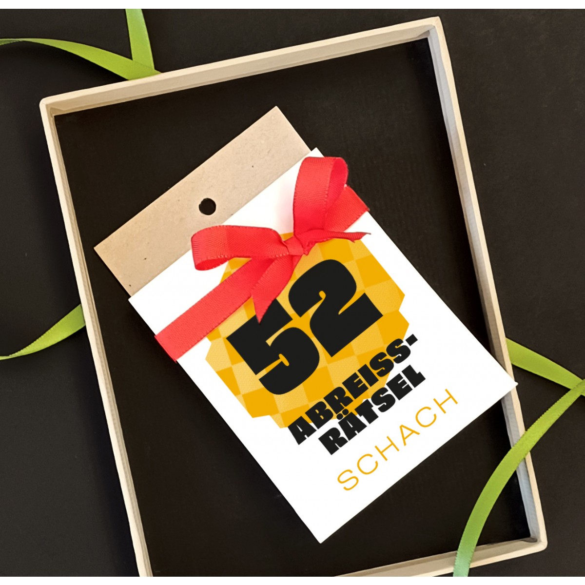 Kleiner Rätselblock mit 52 Schach-Aufgaben – Matt in 2–3 Zügen