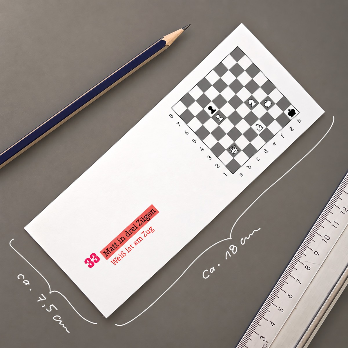 Wochenkalender 2027 Schach – 52 Mattaufgaben zum Knobeln // sperlingb.design