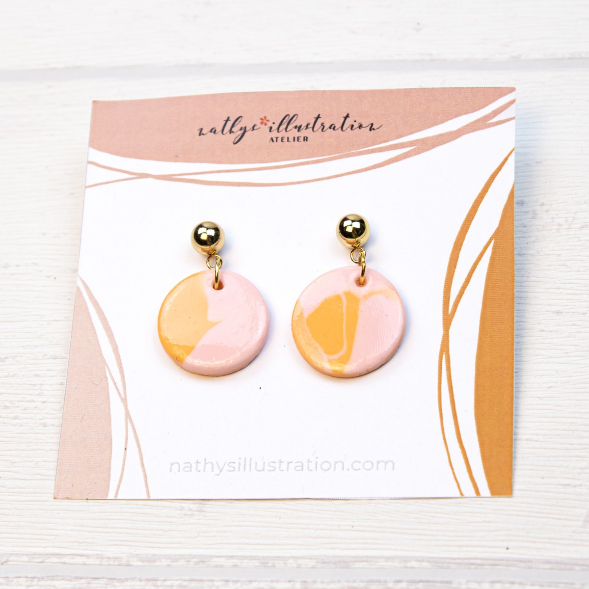 nathys_illustration Ohrringe "summer peach" 1,5 cm 