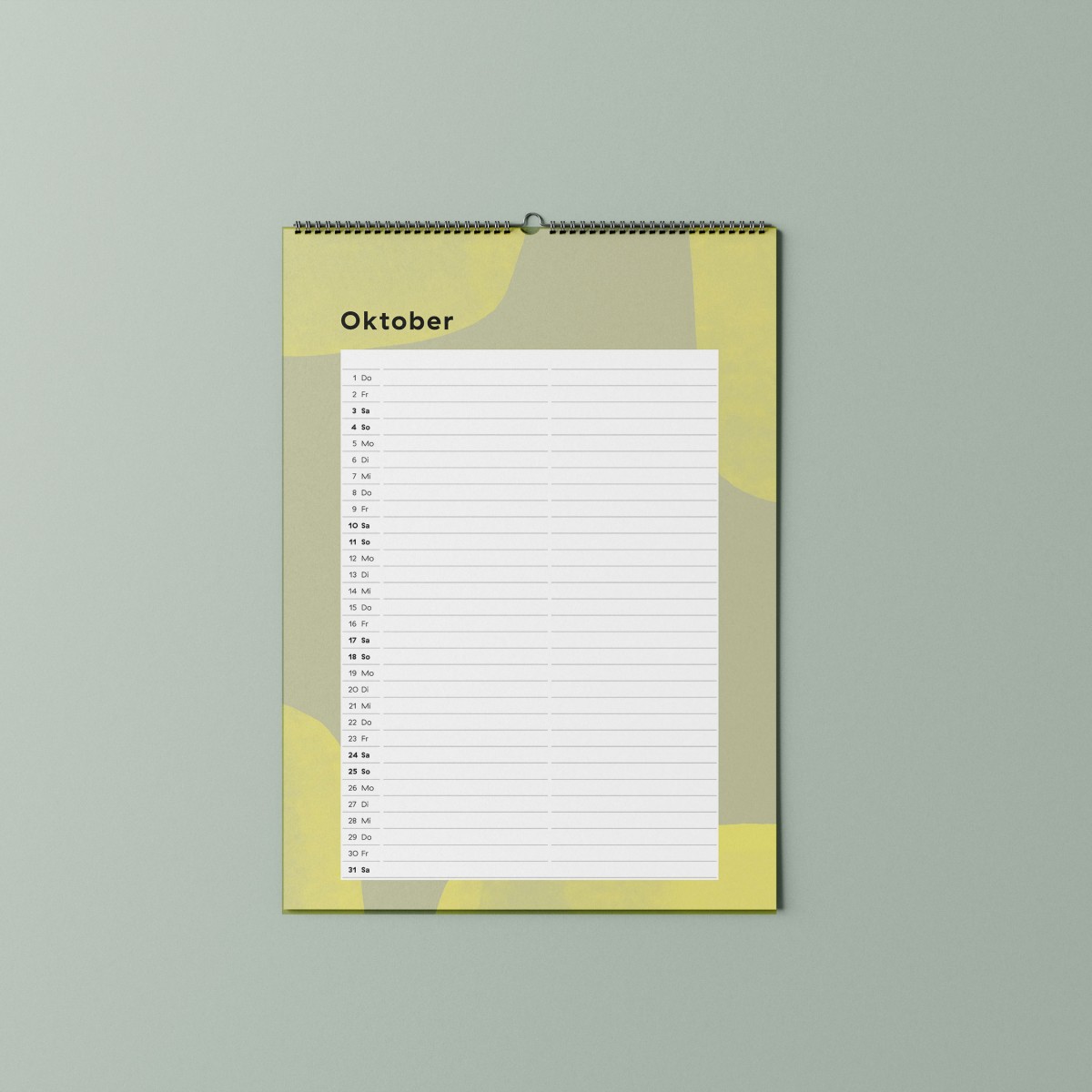 tinyday . Familienkalender 2026 A3 | 2 – 6 Spalten wählbar | Familienplaner Wandkalender | Recyclingpapier | Familien-Organizer