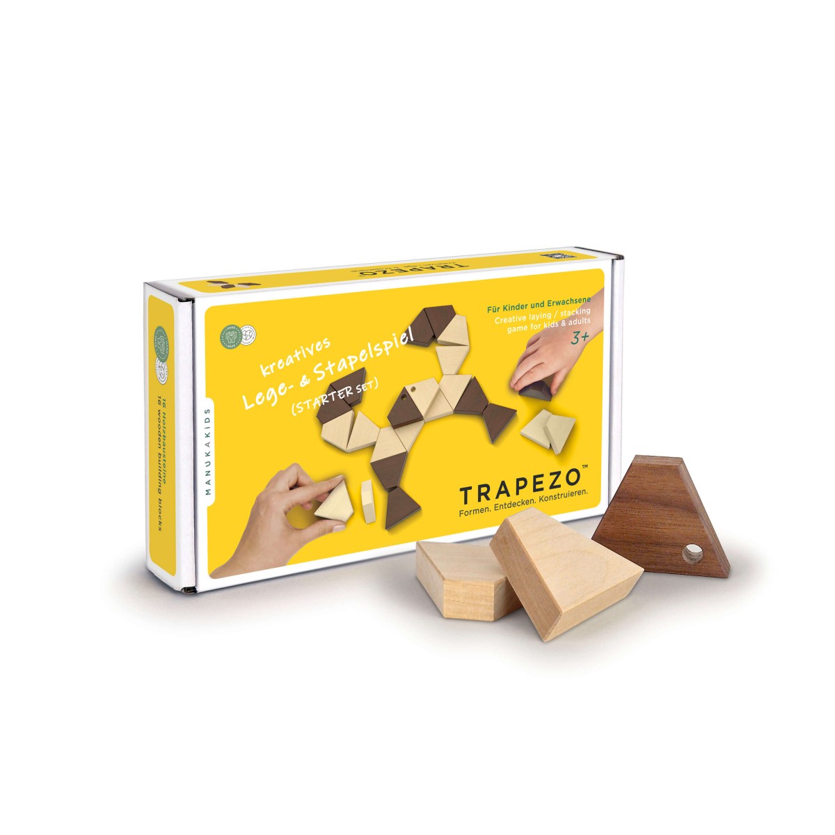 TRAPEZO (Starter Set) - Kreative Holzbausteine zum Stapeln & Balancieren
