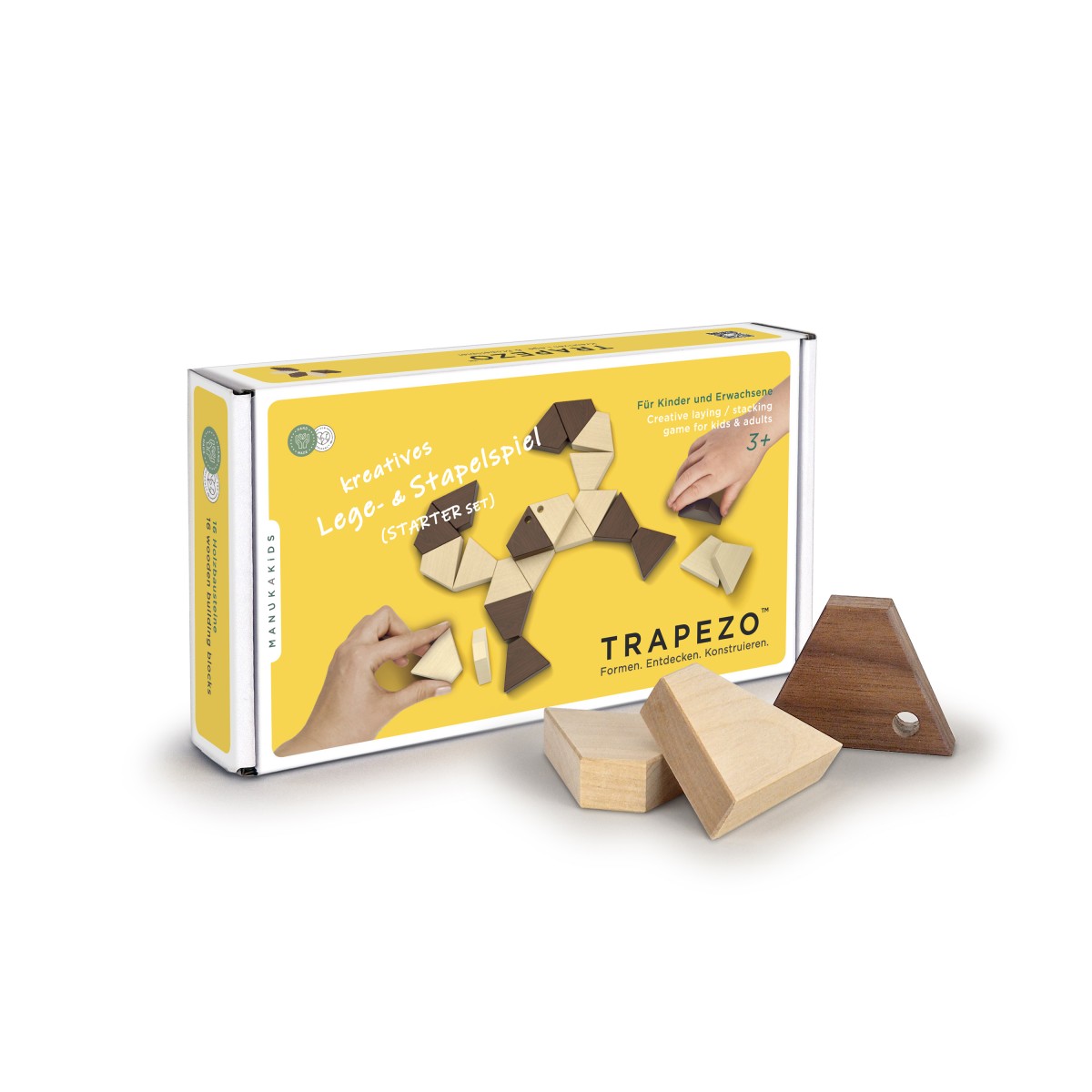 TRAPEZO (Starter Set) - Kreative Holzbausteine zum Stapeln & Balancieren