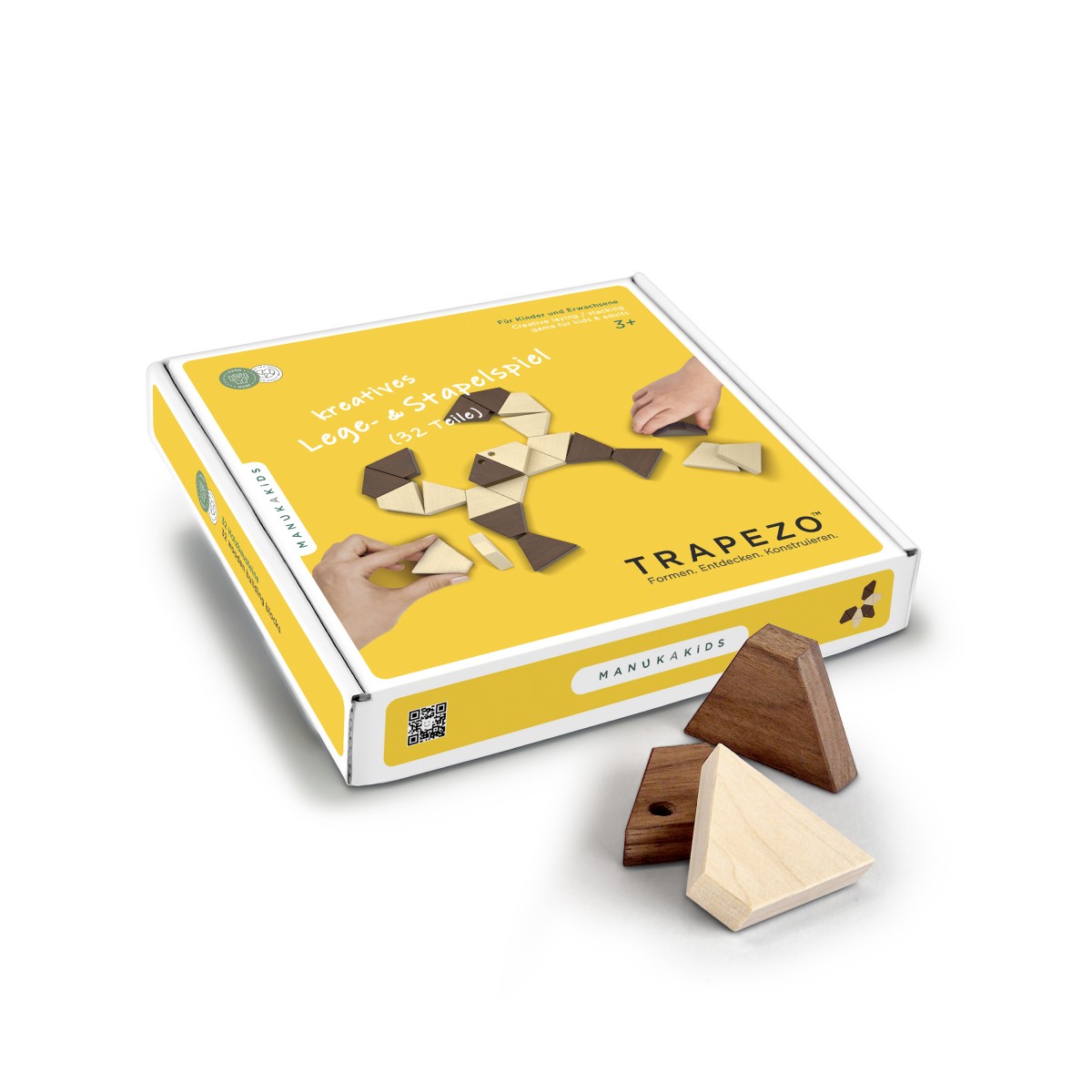 TRAPEZO - Kreative Holzbausteine zum Legen, Stapeln & Balancieren
